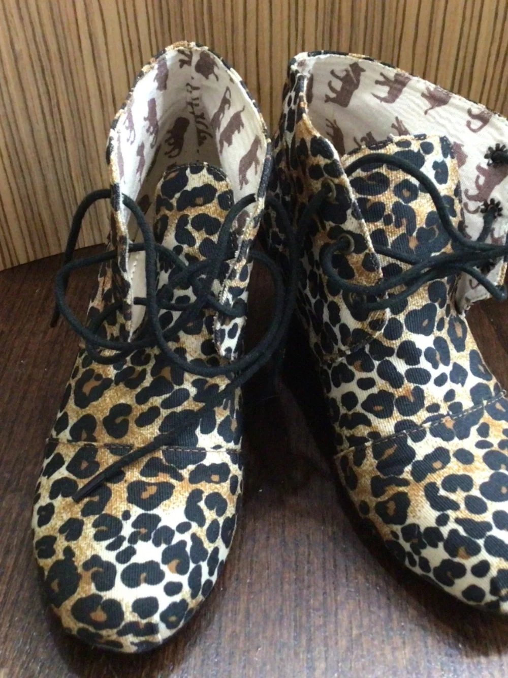 Yoki Animal print ankle boots. Size 7. Gently worn.